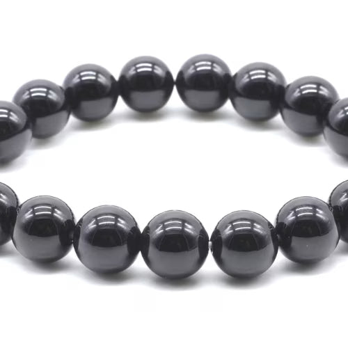 Bracciale con perle onice nero - L'arcano segreto