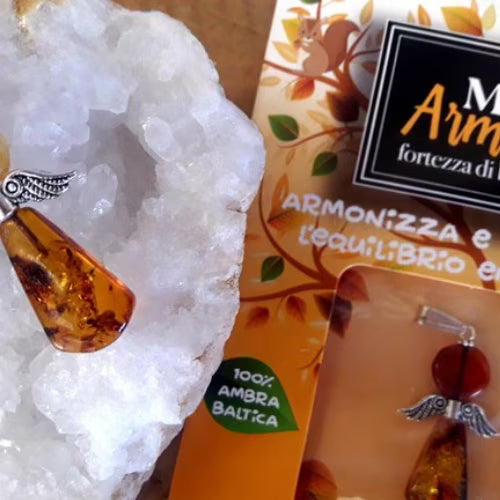 Ciondolo ambra angelo mia armonia L'arcano segreto Ciondolo-ambra
