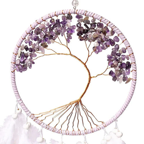 Large Amethyst Tree Dreamcatcher