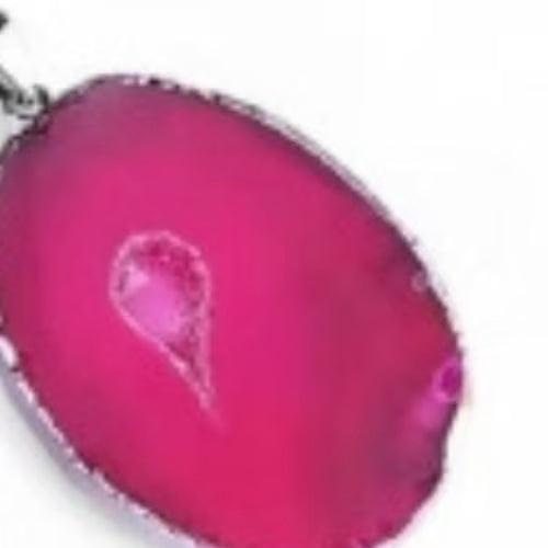 Pendente disco agata rosa - L'arcano segreto