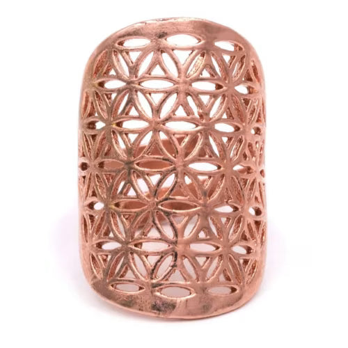 Anello Fiore color rame L'arcano segreto anello-albero