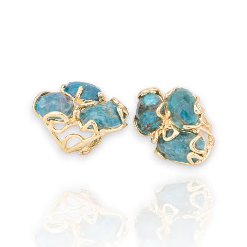 Anello bronzo con Apatite - L'arcano segreto
