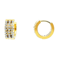 Orecchini 3 file zirconi giallo L'arcano segreto anello-cerchio-giallo