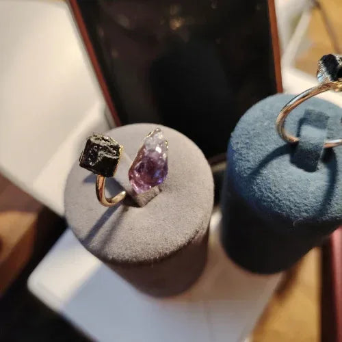 Anello contrariè tormalina ametista - L'arcano segreto
