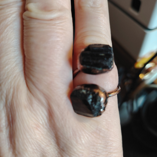 Anello in rame tormalina L'arcano segreto anello-doppio-tormalina