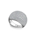 Anello bombato con zirconi - L'arcano segreto