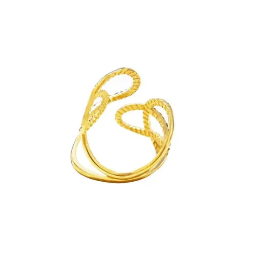 Anello intrecciato con strass - L'arcano segreto
