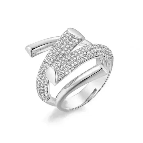 Anello regolabile con zirconi - L'arcano segreto