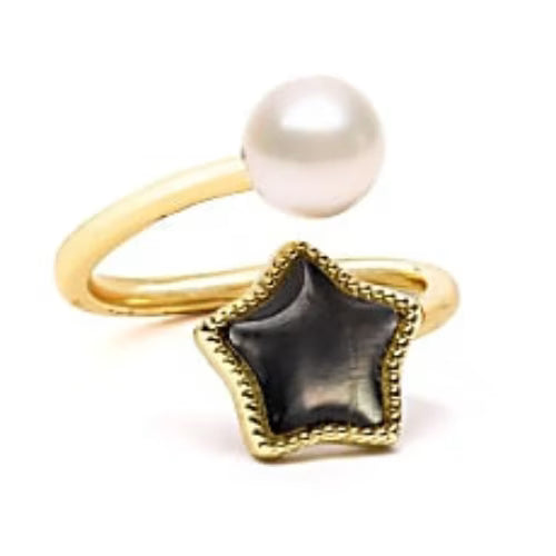 Anello regolabile perla stella - L'arcano segreto