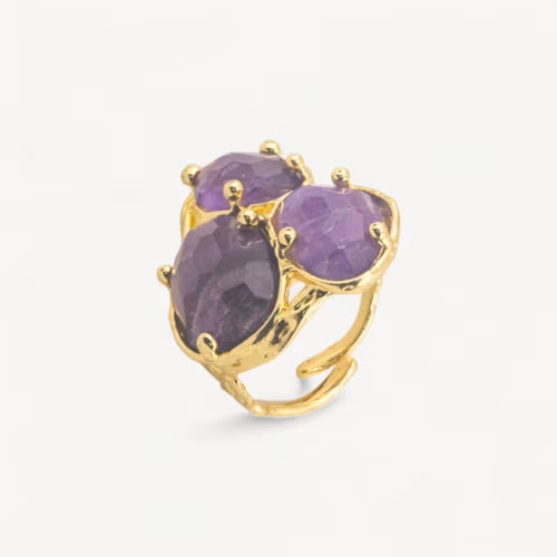 Anello in bronzo ametista L'arcano segreto anello-viola