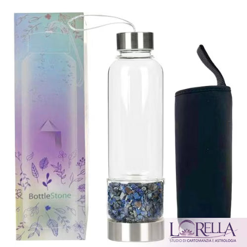 Bottiglia con cristalli Lapislazzuli L'arcano segreto bottiglia-lapis