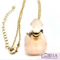 Collana aromaterapeutica quarzo rosa L'arcano segreto bottiglie-rosa