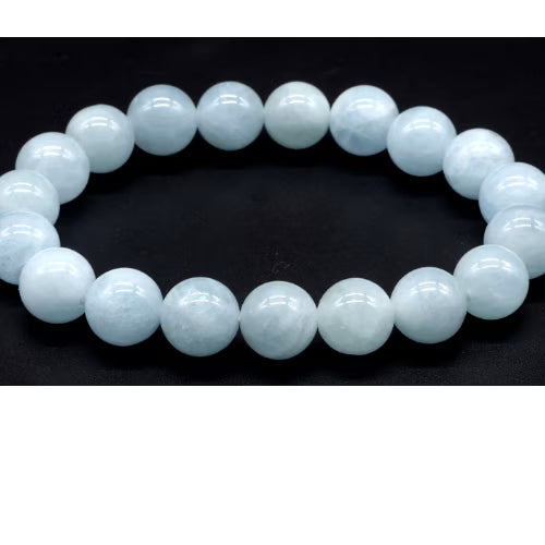 Bracciale acquamarina 10mm L'arcano segreto bracciale-acquamarina