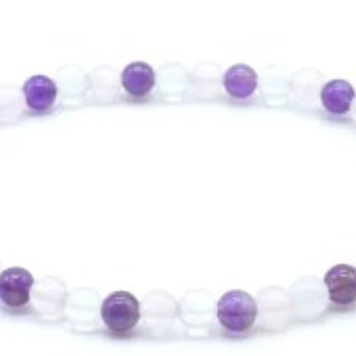 Bracciale Ametista Cristallo 4mm - L'arcano segreto