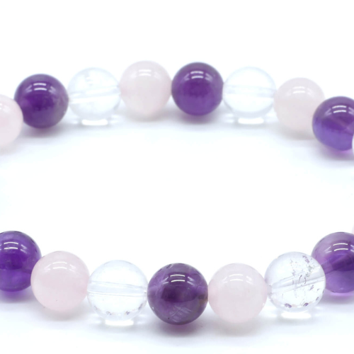 Bracciale Ametista Cristallo 8mm L'arcano segreto bracciale-ametista-quarzo-8