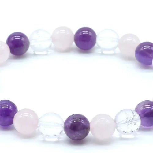 Bracciale Ametista Cristallo 8mm - L'arcano segreto