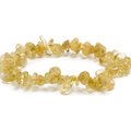 Bracciale in citrino naturale a chips, pietre gialle 5–8 mm