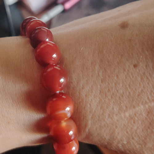 Bracciale in Corniola del Brasile – Amuleto per la Vitalità