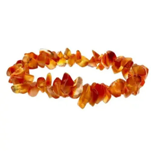 Bracciale elastico chips corniola - L'arcano segreto