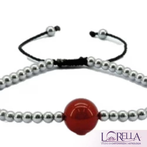 Braccialetto cristalloterapia corniola L'arcano segreto bracciale-ematite-corniola