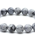 Bracciale Obsidian Snow 10mm - L'arcano segreto