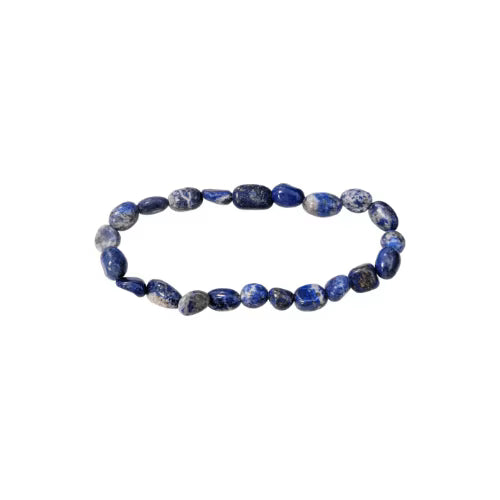 Bracciale perle lapislazzuli burattate - L'arcano segreto