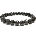 Bracciale in Larvikite Naturale Qualità A – Perle Rotonde 8mm Norvegia