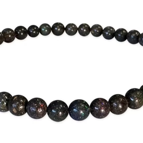 Bracciale Opale Nero Perline - L'arcano segreto