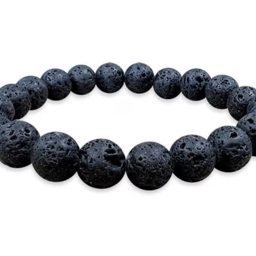 Bracciale in pietra lavica 8mm - L'arcano segreto