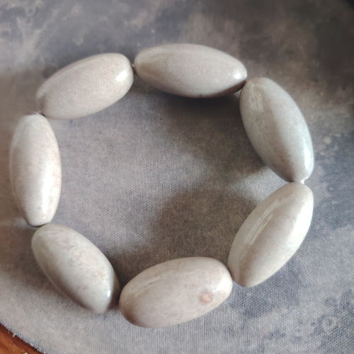 Bracciale di Shiva Lingam grigio del Brasile