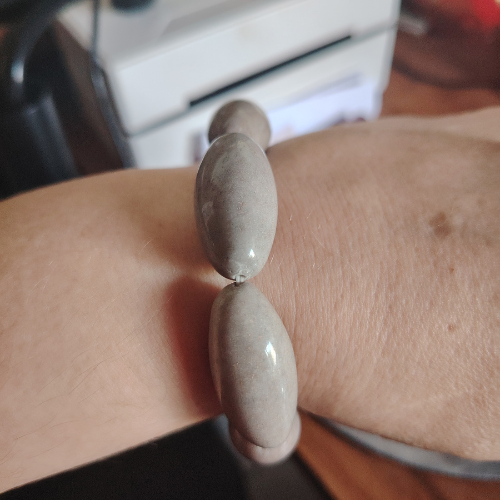 Bracciale di Shiva Lingam grigio del Brasile