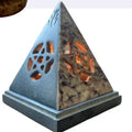 Piramide in pietra pentagramma L'arcano segreto brucia-incenso-piramide