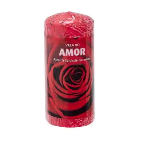 Candela Pilastro Erbe 6x14cm Amore - L'arcano segreto