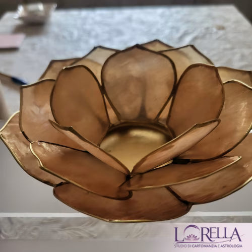 Portacandela loto oro L'arcano segreto candele-astrologiche-14