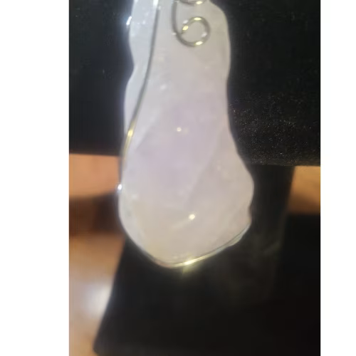 Ciondolo in Quarzo rosa L'arcano segreto ciondolo-acciaio-rosa