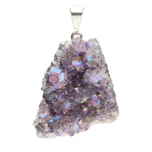 Ciondolo drusa di aqua Aura L'arcano segreto ciondolo-aura-grezzo