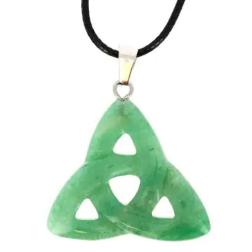 Ciondoli trinità celtica da 34 mm in Avventurina Verde