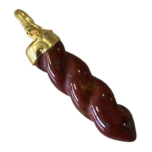 Ciondolo acciaio con diaspro L'arcano segreto ciondolo-diaspro