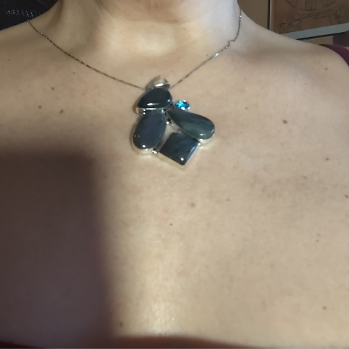 Ciondolo in argento 925 con Labradorite