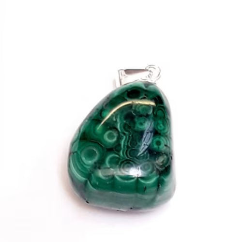 Ciondolo burattato in Malachite L'arcano segreto ciondolo-malachite