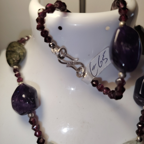Collana "Sinfonia degli Elementi" – Rubino, Ametista e Acquamarina