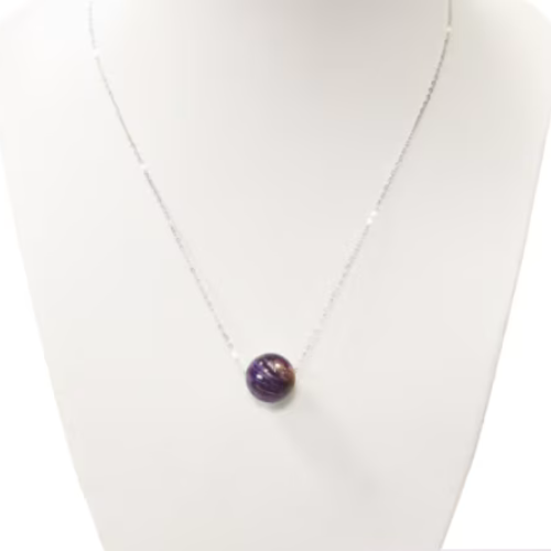 Collana argento con Charoite L'arcano segreto collana-fucsia