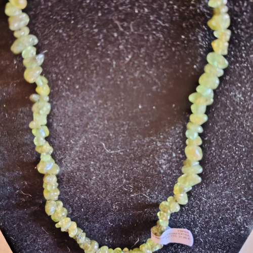 Collana di peridoto barocco extra lunghezza 80 cm