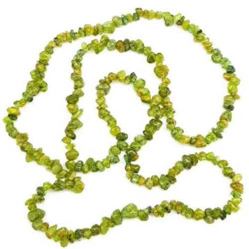 Collana di peridoto barocco extra lunghezza 80 cm