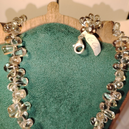 Collana "Grappoli di Luce Bruna" – Quarzo Fumé AA e Argento 925