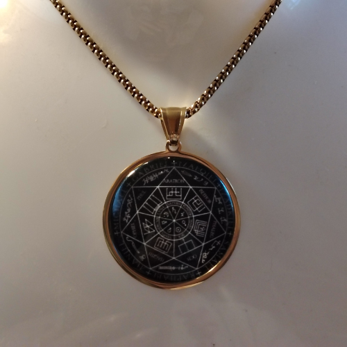 Pentacolo di Salomone oro L'arcano segreto collana-salomone-dorato