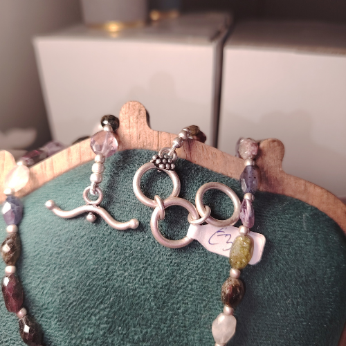 Collana tormalina verde tormaline multicolore