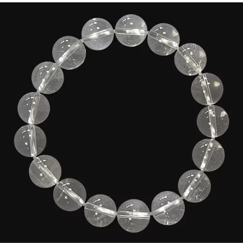 Bracciale con cristallo di rocca 12 mm - L'arcano segreto
