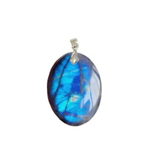 Ciondolo ovale in labradorite EXTRA da 2,5 a 3 cm