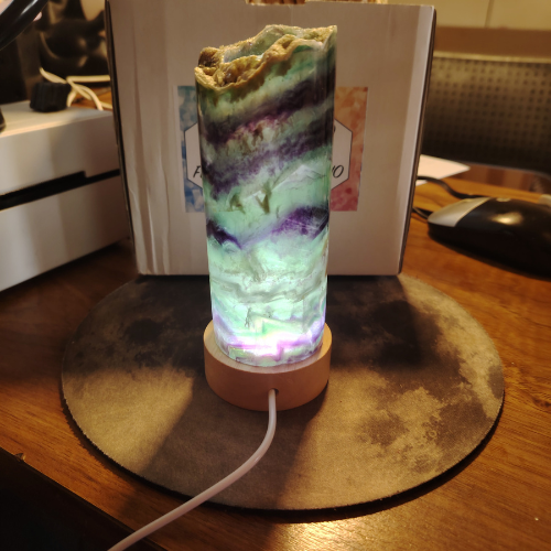 Lampada cilindro fluorite arcobaleno